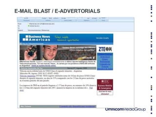 E-MAIL BLAST / E-ADVERTORIALS 