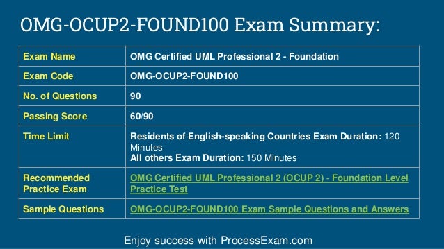 OMG-OCUP2-FOUND100 Certification Sample Questions