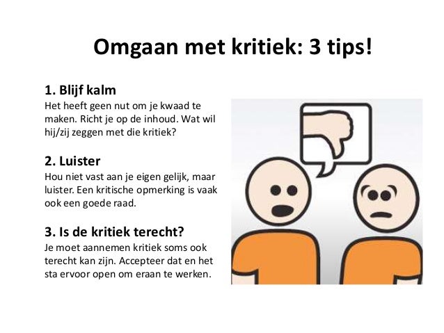 Omgaan met kritiek