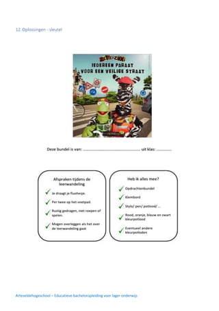 Arteveldehogeschool – Educatieve bacheloropleiding voor lager onderwijs
12.Oplossingen - sleutel
 