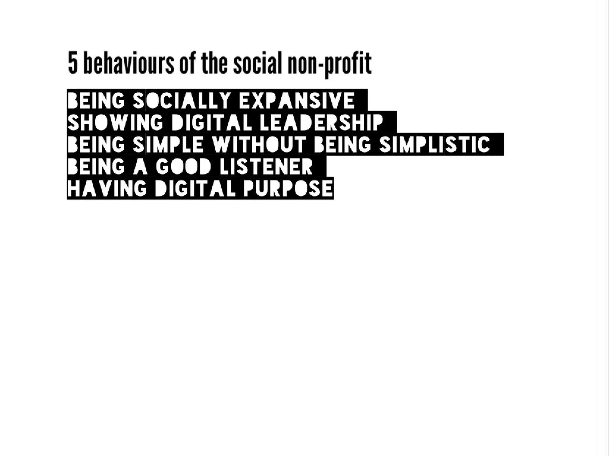 5 Digital Behaviours For The Social Non-Profit