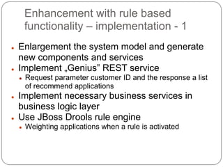 Code generation example:
  Annotated JPA entities
@Entity
//...
public class Customer extends User {

//...

   @ManyToMany
   private List<App> purchasedApps = new ArrayList<App>();

   public List<App> getPurchasedApps() {
       return purchasedApps;
   }

   public void setPurchasedApps(List<App> purchasedApps) {
       this.purchasedApps = purchasedApps;
   }
//...
 