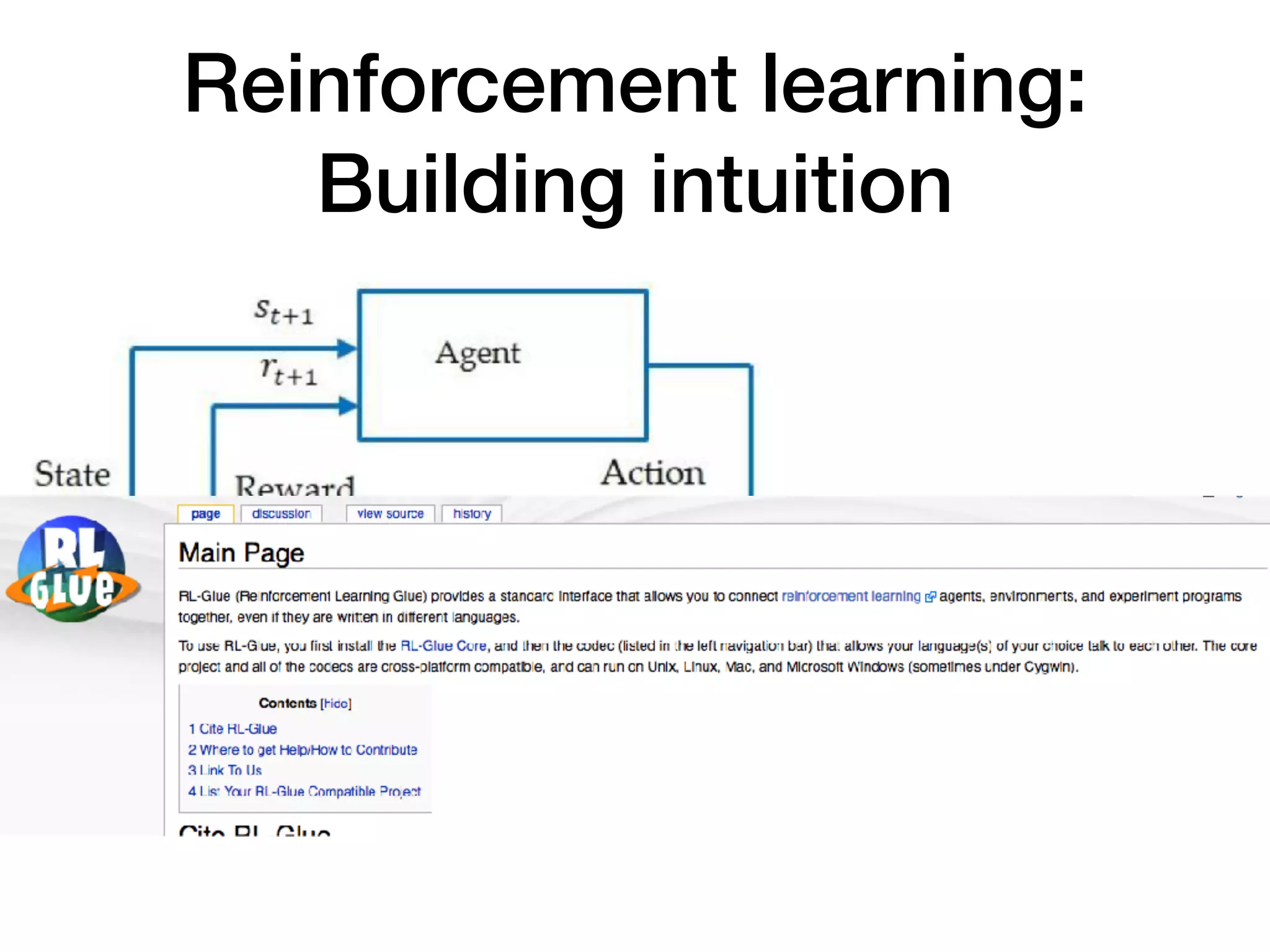 Reinforcement learning:
Building intuition
 