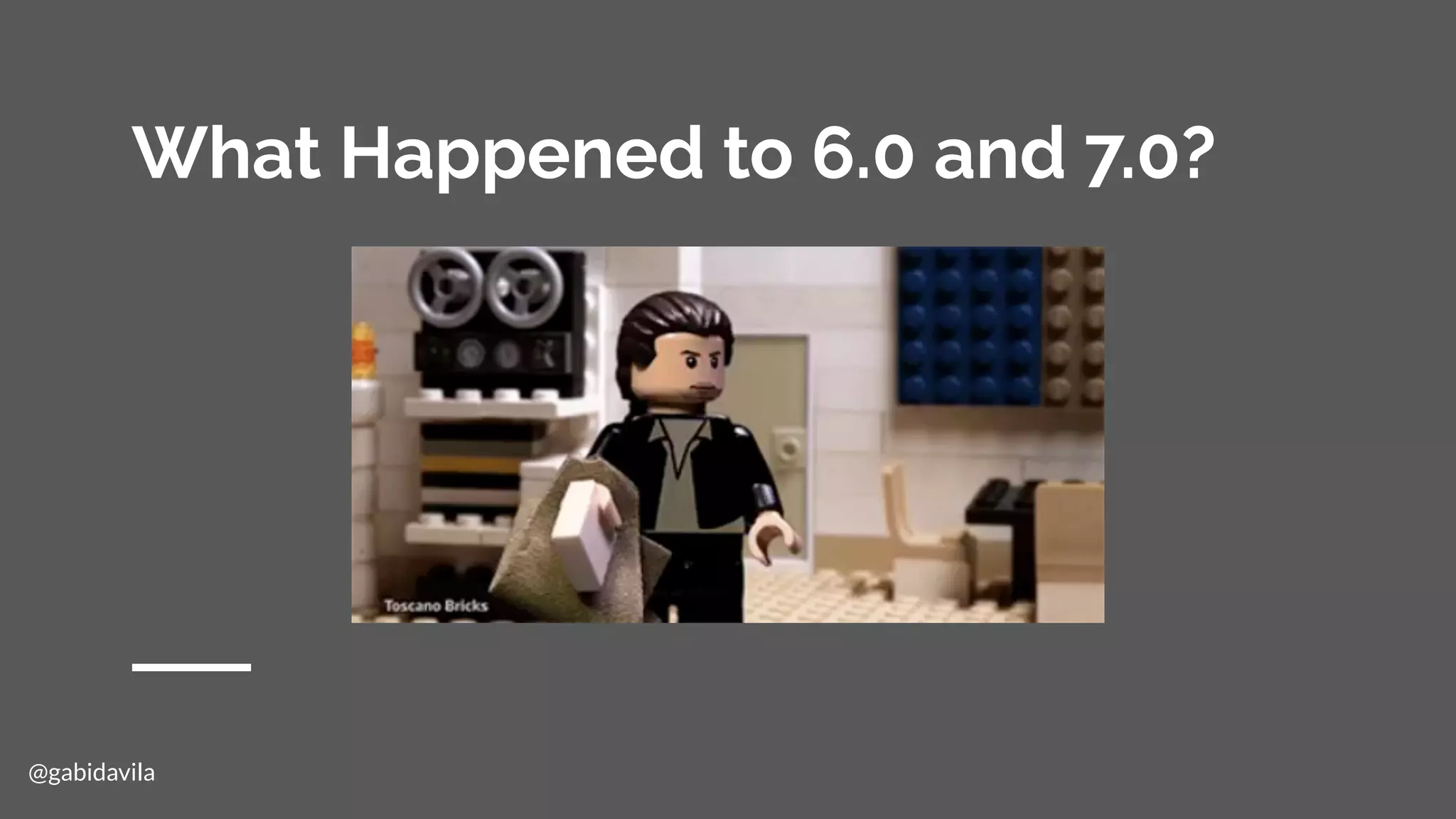 @gabidavila
What Happened to 6.0 and 7.0?
 