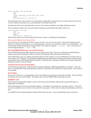 White Paper for OMG! Identifying and Refactoring Common SQL... | PDF