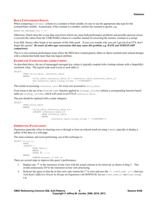 White Paper for OMG! Identifying and Refactoring Common SQL... | PDF