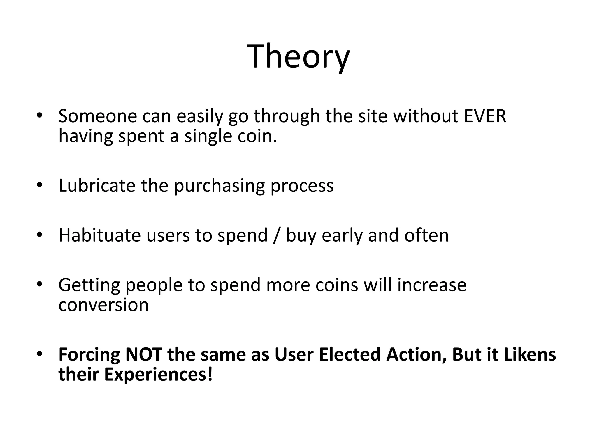Payers and Nonpayers are having different experiences!Most people purchase at the START of their experience (seen in distribution of payers)People who spend $$ are those who spend their virtual currency buying virtual goodsExtracting Insights From The Model