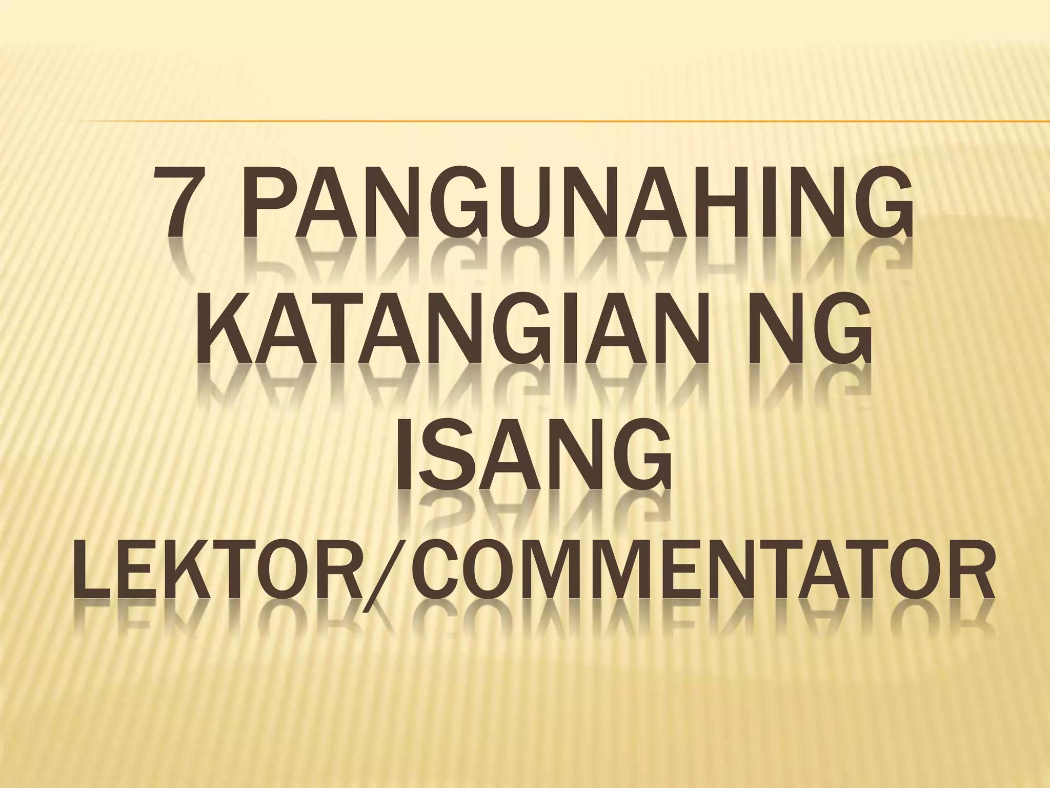 Pangkalahatang pananaw sa panayam| LECTORS/COMMENTATOR/PSALMIST GUILD ...
