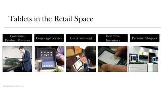 Tablets in the Retail Space
   Customize                                           Real time
                   Concierge ...