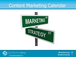 Content Marketing Calendar
 