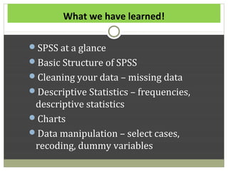 introduction to spss | PPT