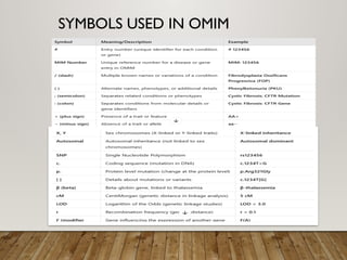 omim and genetic variant riddhi.ppt....x | PPTX