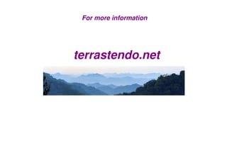 For more information

terrastendo.net

 