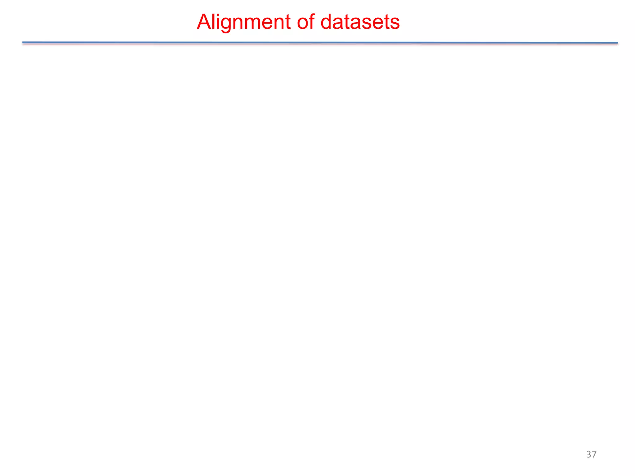 Alignment of datasets




                        37
 
