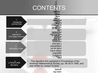 Application of Kruskals algorithm | PPTX