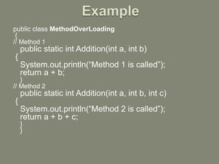 java Method Overloading | PPT