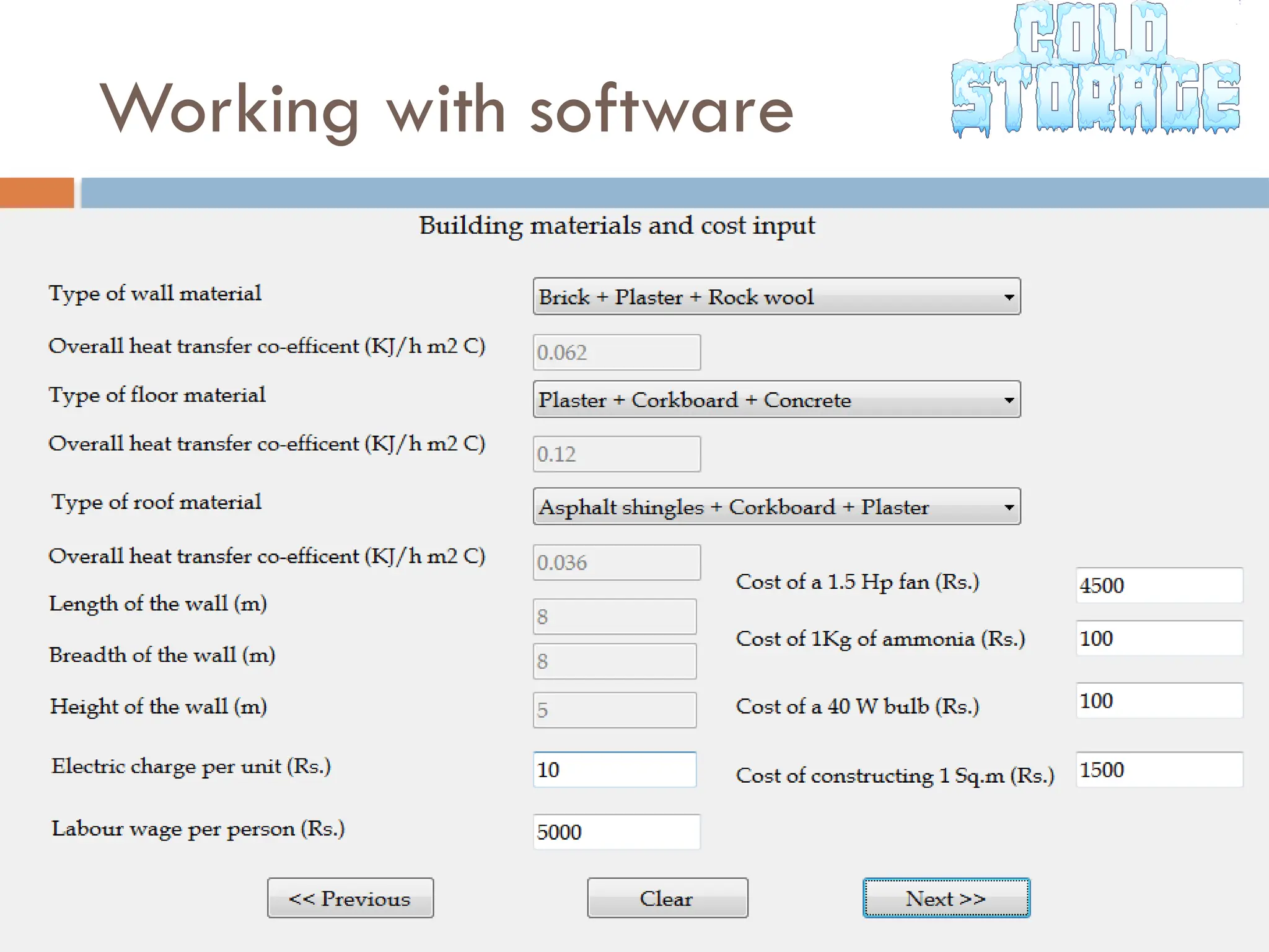 Working with software
 