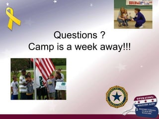 What to BringYou should have the list – No locks on anything….so no valuablesYou won’t need $; canteen is covered for 1 drink and a snack….you could also earn coupons for more snacks and drinksTheme area:  CSI: Investigating Decorations or costume props Questions?