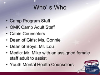 $11,000 in donations  Highlights from Camp