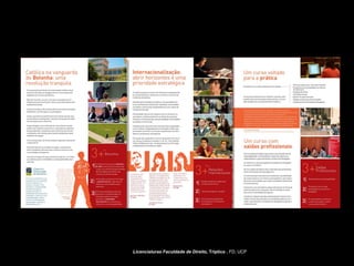 Licenciaturas Faculdade de Direito , Triptico .  FD, UCP 