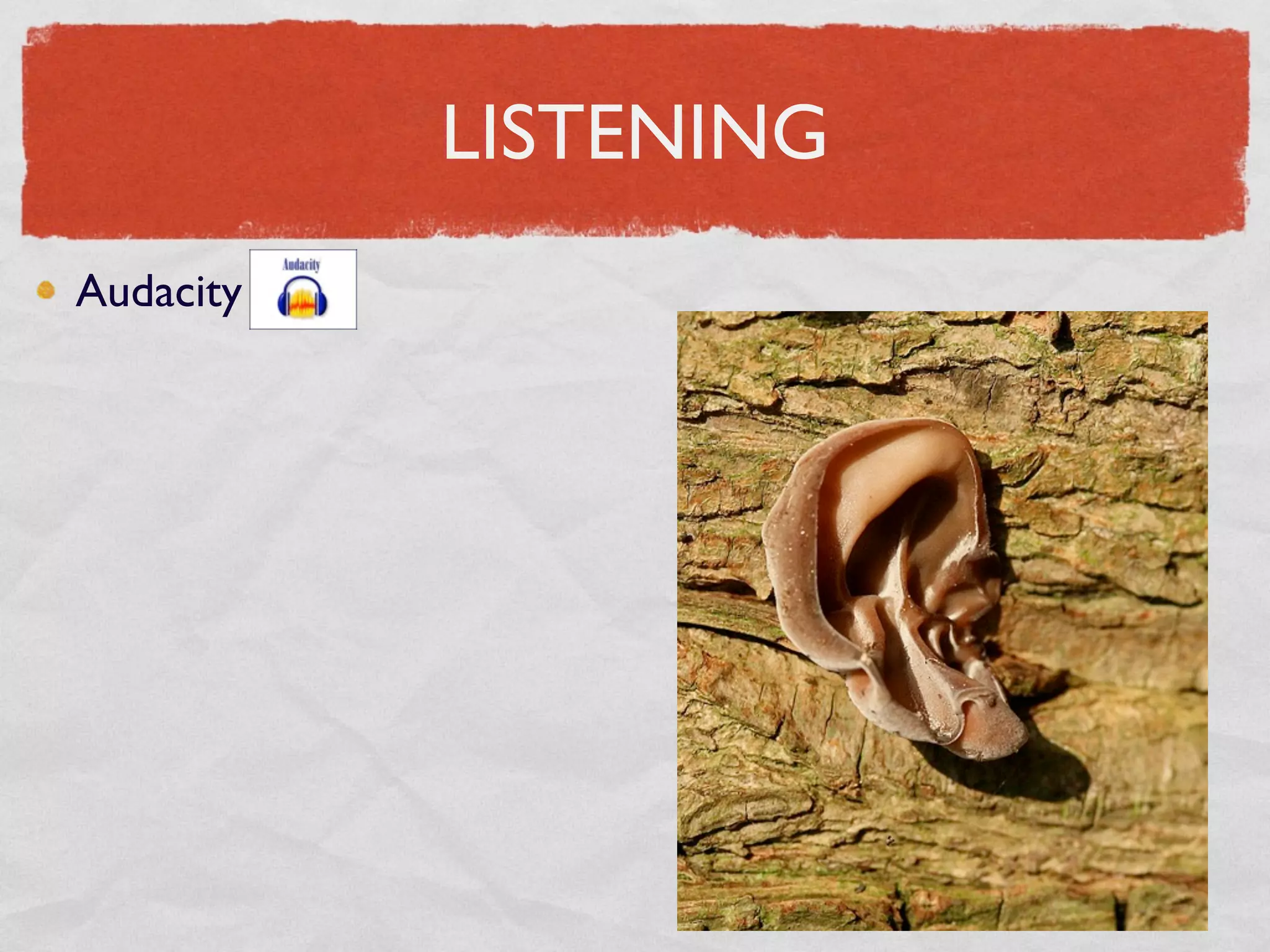 LISTENING
Audacity
 