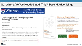 13© 2015 BIA/Kelsey. All Rights Reserved. |
So, Where Are We Headed in All This? Beyond Advertising.
 