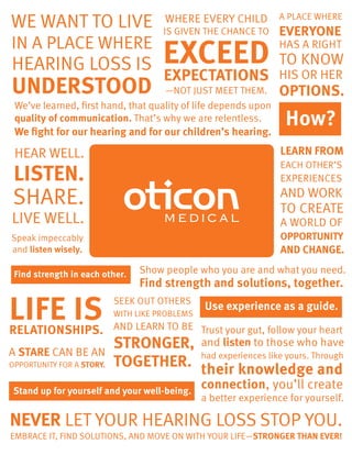 The Oticon Medical Manifesto