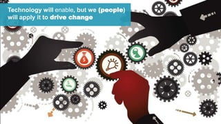 Technology will enable, but we (people)
will apply it to drive change
 