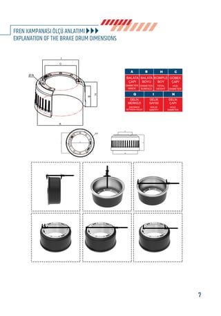 7www.frenbu.com
BU KATALOGDA YER ALAN TÜM ORJİNAL NUMARALAR, MARKA VE MODELLER SADECE KARŞILAŞTIRMA AMAÇLIDIR / ALL ORIGINAL NUMBERS, MARKS AND MODELS FROM MANUFACTURERS LISTED IN THIS CATALOGUE ARE FOR COMPARISON PURPOSES ONLY
FREN KAMPANASI ÖLÇÜ ANLATIMI
EXPLANATION OF THE BRAKE DRUM DIMENSIONS
 