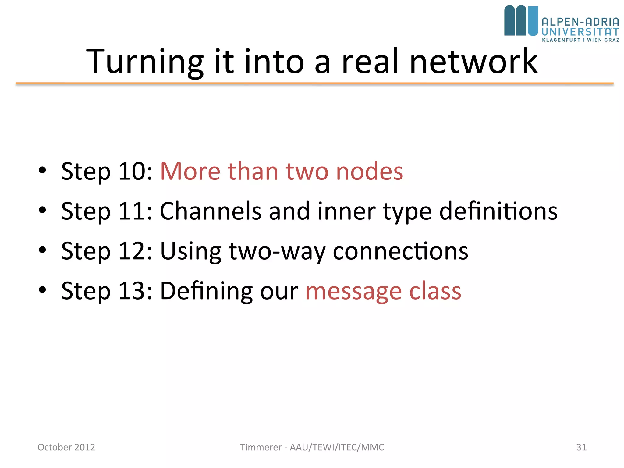 October 2015 C. Timmerer - AAU/TEWI/ITEC/MMC 31
 