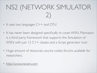 Simulators for Wireless Sensor Networks (OMNeT++) | PDF