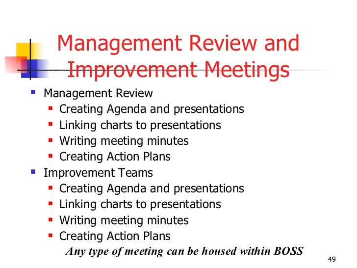 Iso 9001 Management Review Meeting Presentation Equipment