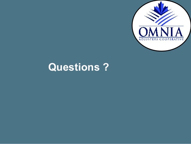 Omnia insurance claims client presentation 2017