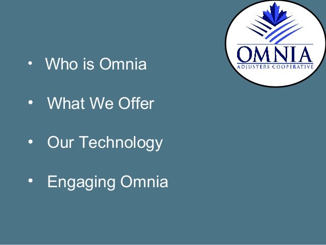 Omnia insurance claims client presentation 2017