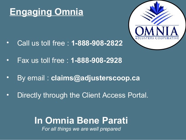 Omnia insurance claims client presentation 2017