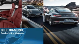 27
BLUE DIAMOND
Porche 911 or Cayenne
 