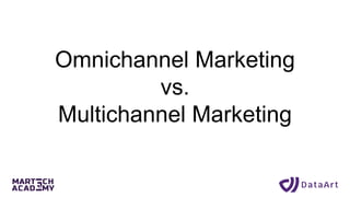 Omnichannel Marketing
vs.
Multichannel Marketing
 