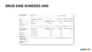 BRUG DINE KUNDERS ORD
 