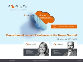 03/12/2021
Proprietary and Confidential Information
© Across Health
1
Omnichannel Launch Excellence in the Never Normal
November 30th, 2021
 