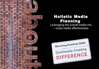 Holistic Media Planning   Leveraging the overall media mix – cross media effectiveness 