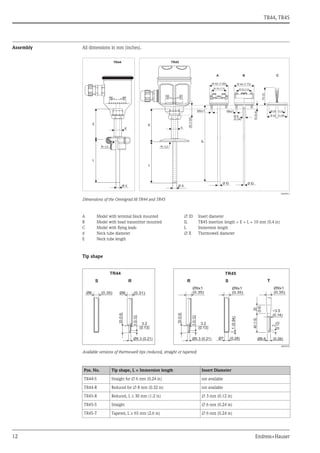 Omnigrad m tr44 45 endress+hauser datasheet-hygienic, modular rtd ...