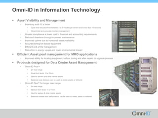 Omni-ID is a privately held companyInnovation AwardsAwards