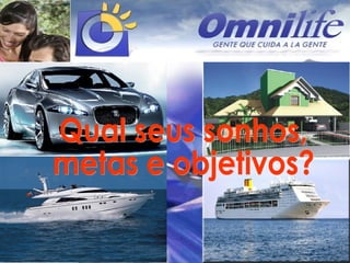 Qual seus sonhos, metas e objetivos? 