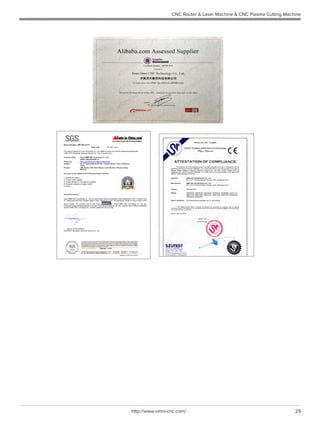 29http://www.omni-cnc.com/
CNC Router & Laser Machine & CNC Plasma Cutting Machine
 