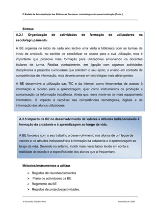 O Modelo Auto-Avaliação 1