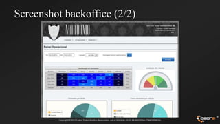 Screenshot backoffice (2/2)




         Copyright©2012 Cadre. Todos Direitos Reservados. Lei no 9.610 de 19.02.98. MATERIAL CONFIDENCIAL
                                                                                                            ®
 