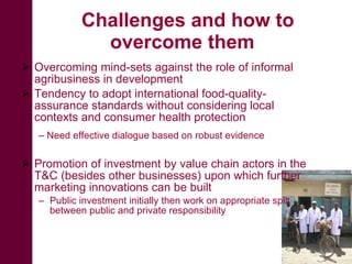 Commercialised supply of training & certification to improve quality and safety of animal products and exploit market demand