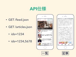 API˘
? GET /feed.json
? GET /articles.json
? ids=1234
? ids=1234,5678
һE ӛ
 