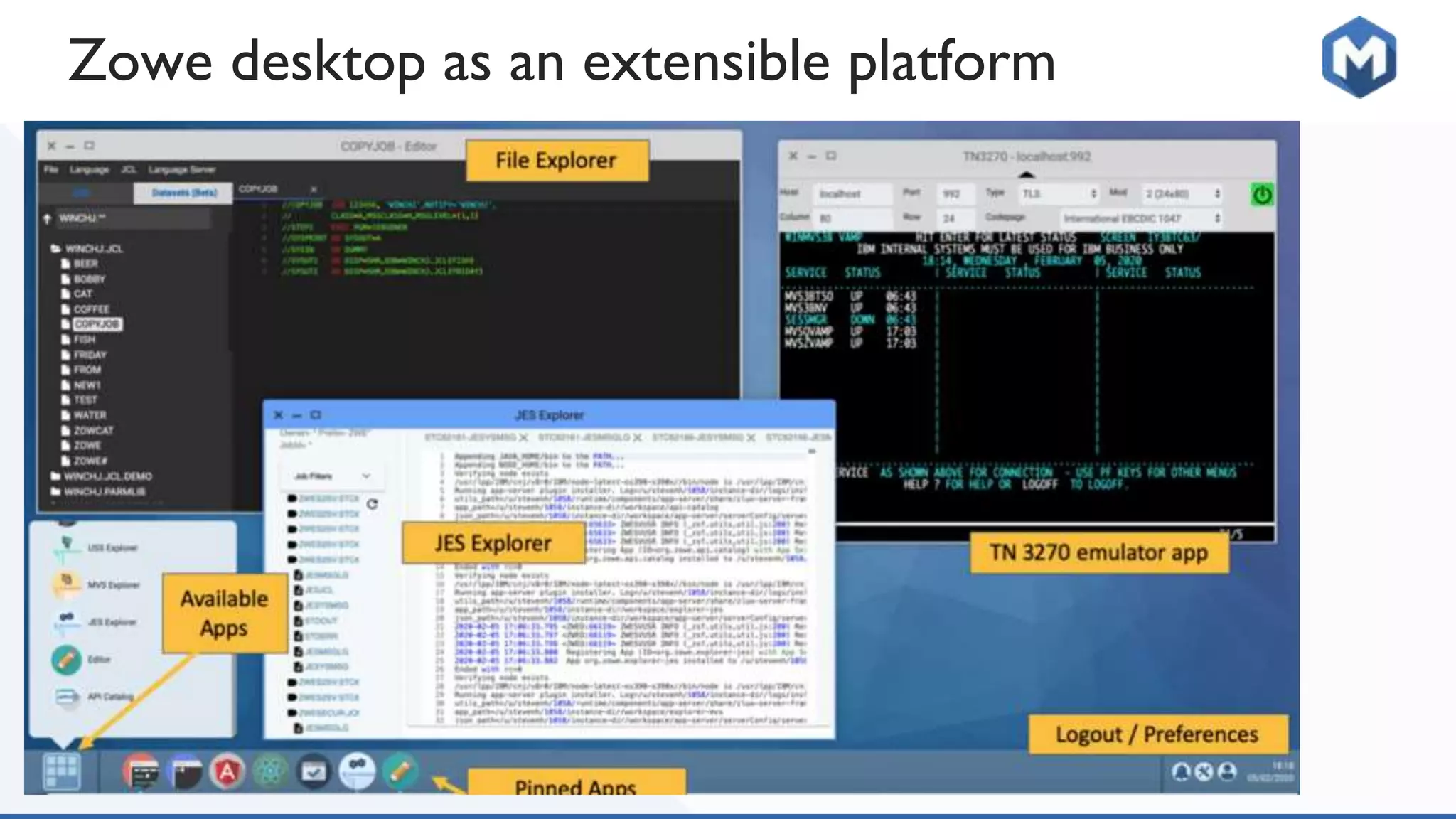Zowe desktop as an extensible platform
 