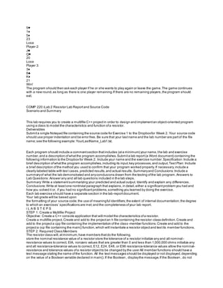 Omp 220 complete class omp220 | DOCX